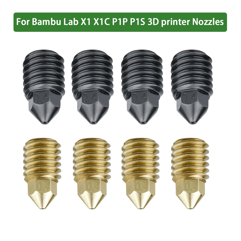 3D Printer Nozzle Brass - High Flow Hardened Steel Brass Nozzle