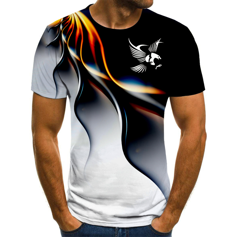 2022 Eagle 3D Print Men's T-sh - 3D Printing Eagle ulasan dan harga