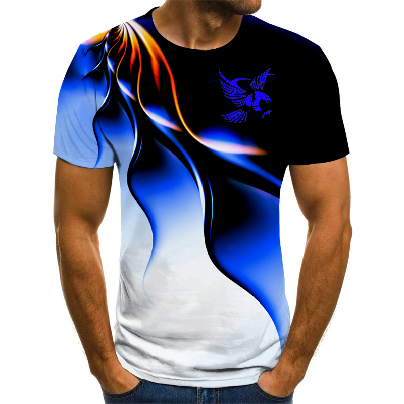 2022 Eagle 3D Print Men's T-sh - 3D Printing Eagle ulasan dan harga