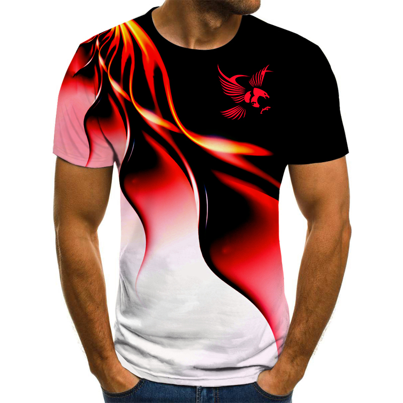 2022 Eagle 3D Print Men's T-sh - 3D Printing Eagle ulasan dan harga