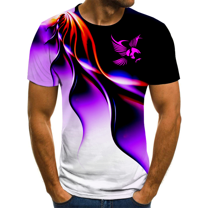 2022 Eagle 3D Print Men's T-sh - 3D Printing Eagle ulasan dan harga