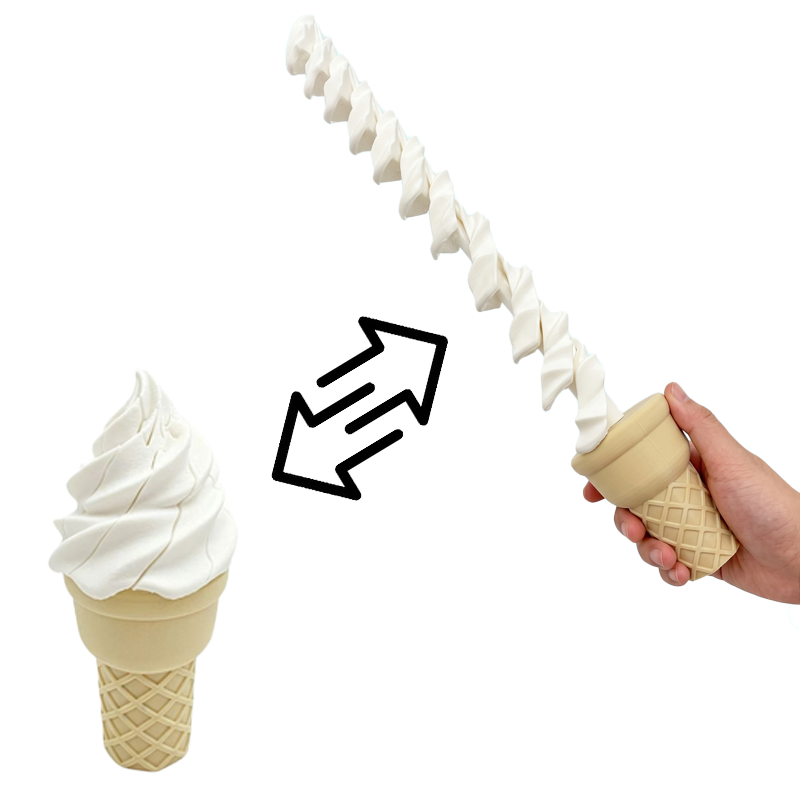 3D Printing Ice Cream Retracta - 3D Printing Model ulasan dan harga
