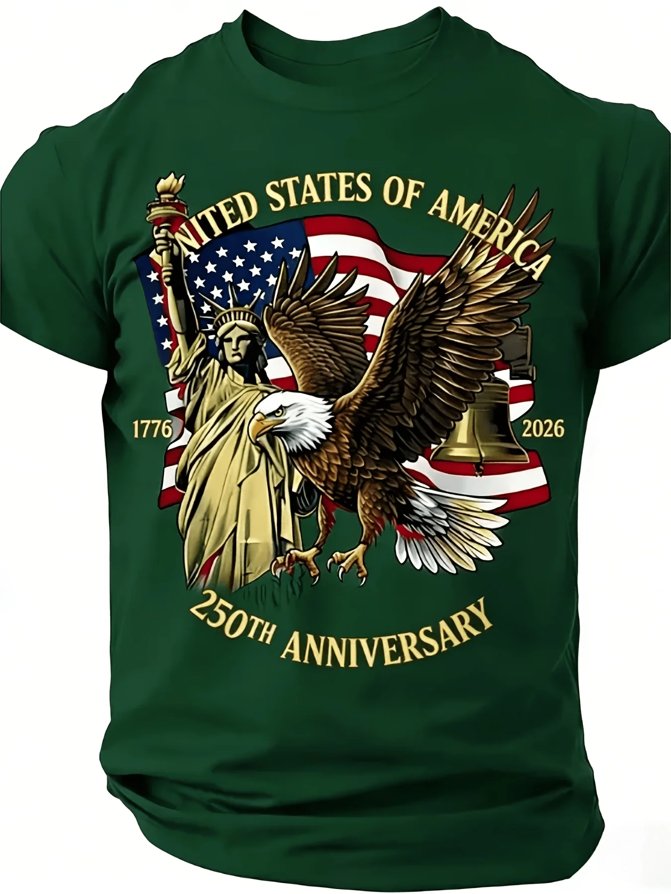 Men's Eagle Print T-shirt Casu - 3D Printing Eagle ulasan dan harga