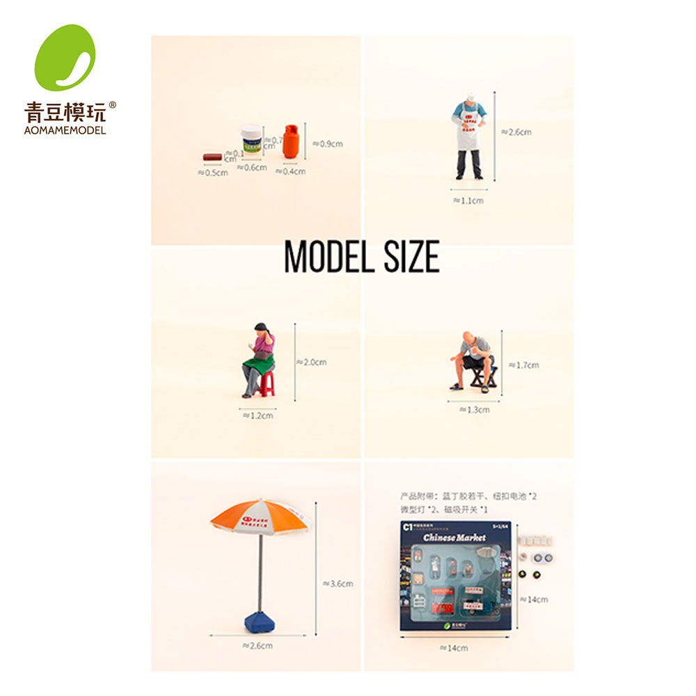 1/64 Night market s Model Kit- - 3D Printing Model ulasan dan harga