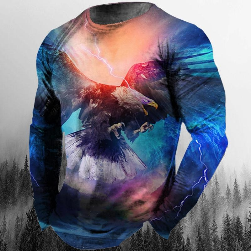 Cool Eagle T-shirts 3D Print P - 3D Printing Eagle ulasan dan harga