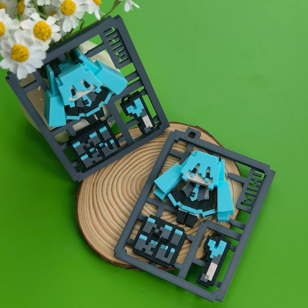 3D Printed Cute Pixel Hatsune  - 3D Printing Model ulasan dan harga
