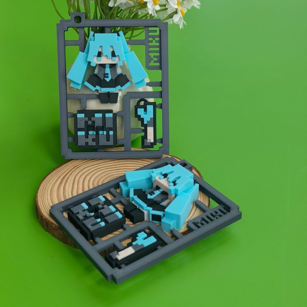 3D Printed Cute Pixel Hatsune  - 3D Printing Model ulasan dan harga