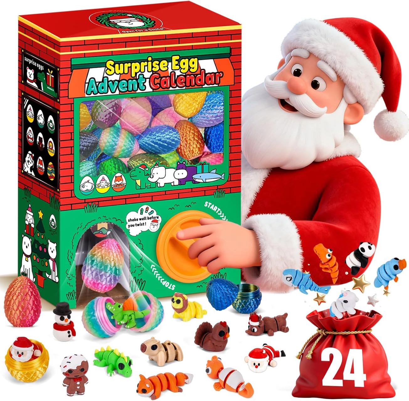 24pcs 3D Printed Surprise Egg  - 3D Printing Model ulasan dan harga