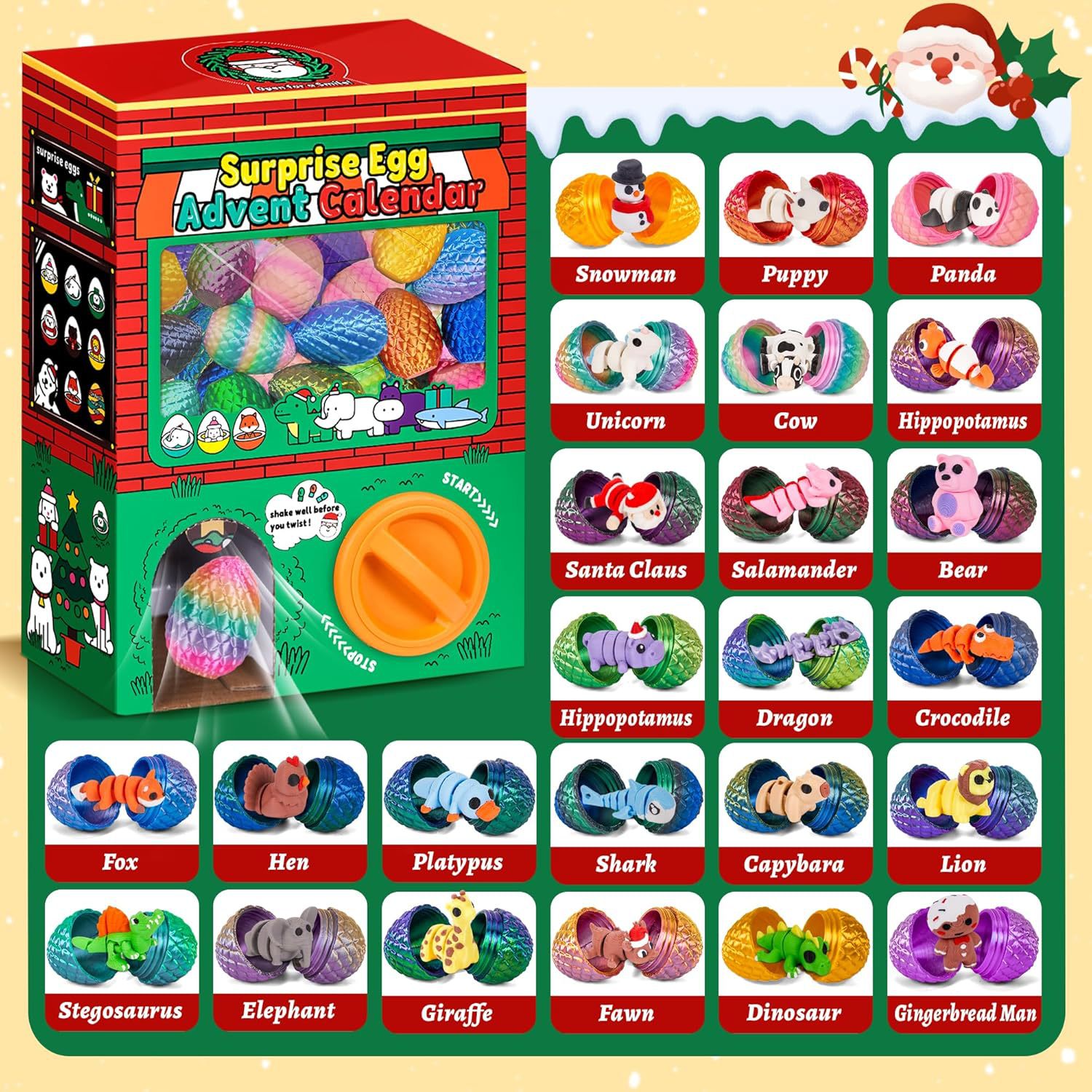 24pcs 3D Printed Surprise Egg  - 3D Printing Model ulasan dan harga