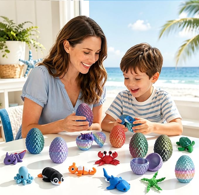 24pcs 3D Printed Surprise Egg  - 3D Printing Model ulasan dan harga