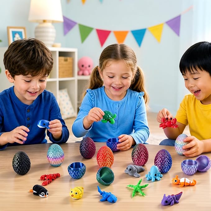 24pcs 3D Printed Surprise Egg  - 3D Printing Model ulasan dan harga
